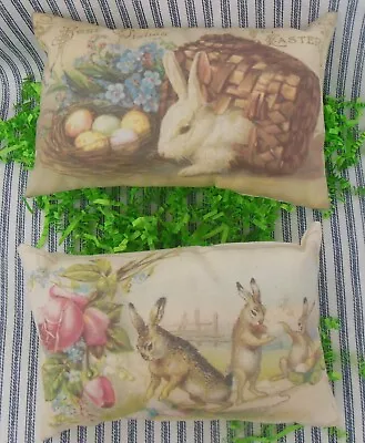 Primitive/Vintage/Easter Pillows-2--Bowl Fillers-Cupboard Tucks-Ornies 7  X 5  • $12.97