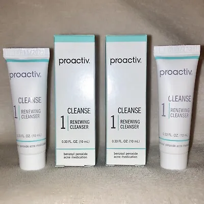 $9.89 • Buy 2x Proactiv CLEANSE Renewing Facial Cleanser W/ Benzoyl Peroxide MINI .33oz 10ml