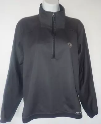 Mountain Hardwear Pullover Top Women L Gore Windstopper Sweatshirt Black 1/4 Zip • $18.99