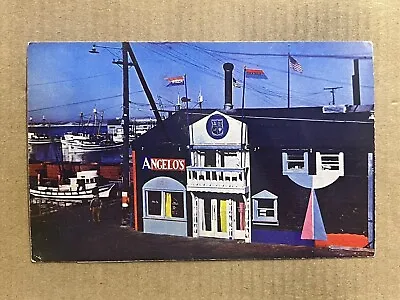 Postcard Monterey CA California Angelo's Restaurant Fisherman's Wharf Vintage PC • $2.29