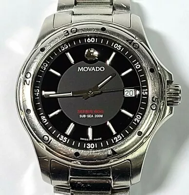 Movado Series 800 Sub-Sea 200m Black Face Men's 40mm Watch • $399