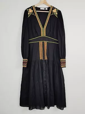 SASS & BIDE Womens Size 16 Or US 12 Lovers At War Embroidered Dress RRP$550 • $350