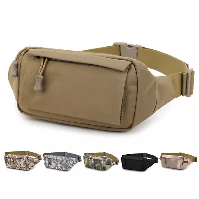 Tactical Fanny Pack Small Military Waist Bag Money Belt Bumbag Travel Climbing • $15.38