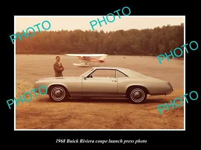 Old Postcard Size Photo Of 1968 Buick Riviera Coupe Launch Press Photo • $7