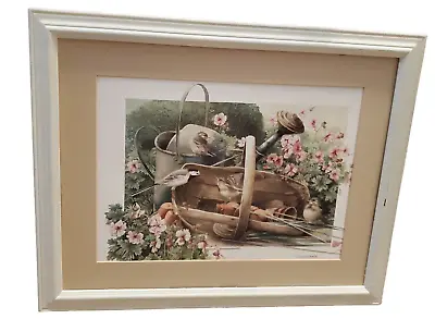 Marjolein Bastin Wagtail Birds Lithograph Signed Framed Matted 18.75 X15  • $48.97