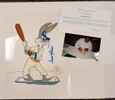  Baseball Bugs  Bugs Bunny Cel HAND SIGNED Frank Robinson Hall Of Fame HOF  • $430