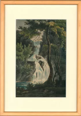 £130 • Buy 18th Century Watercolour - The Waterfall