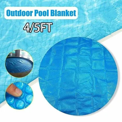 £18.40 • Buy 4/5FT Pool Cover Swimming Tub Round Solar Outdoor Bubble Blanket Elements Blue