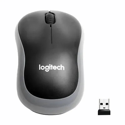 Logitech M185 Wireless Mouse 2.4 GHz USB 1000DPI 3 Buttons Silent Optical • £9.39