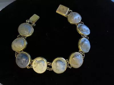 Wonderful Victorian Antique Lava Cameo Bracelet 7  • £194.62