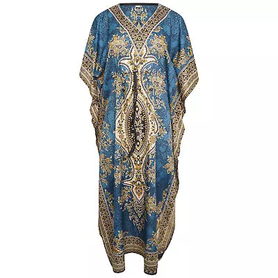 I-Smalls Ladies Oversized Kimono Kaftan Bold Print Nightdress • £9.99