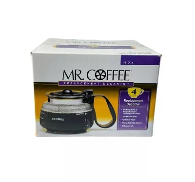 MR. COFFEE 4 Cup OEM Replacement Coffee Carafe Glass Black Handle NEW • $17.62