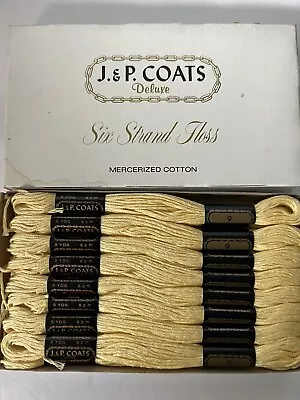 J&P Coats Embroidery Floss #9 Yellow Box Of 24 New • $7.99