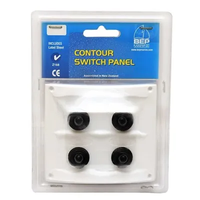 BEP Boat Contour Switch Panel 900-4WPW | Toggle 4 X 4 Inch White • $52.01