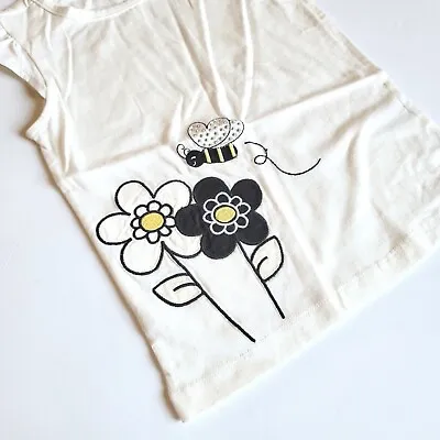 $13 • Buy Gymboree Girls 6 Bee Chic Bee Flower Top 2011 Vintage NWT 