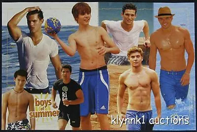 Zac Efron Justin Bieber Shirtless Poster Centerfold 1945A BTR Gaga On Back • $4.70