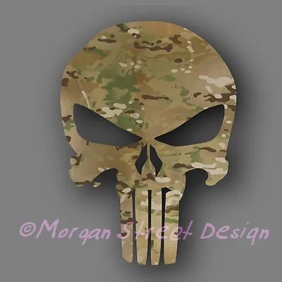 Punisher Multicam Military Die Cut Decal Sticker Car Truck 5  • $3.99