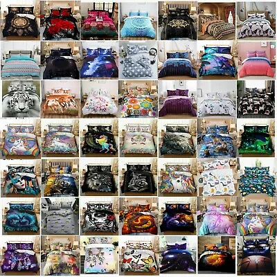 $29.79 • Buy 2023 New Soft Doona Duvet Quilt Cover Set Single Double Queen King Size Bedding
