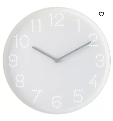 Ikea TROMMA Wall Clock Kitchen Home Décor 25cm Easy Fitting White New Bargain • £7.89