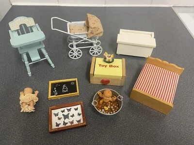 £1.04 • Buy Vintage Dolls House Furniture Baby Bedroom / Toy Room 