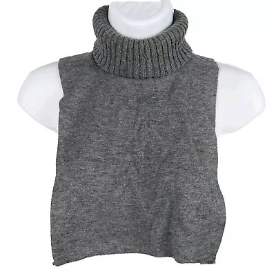 Faux Turtleneck Cover Dickey Acrylic Mock Blouse Half Top Neck Gray • $14.63