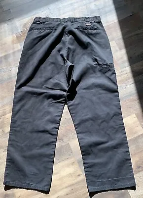 C7 2015 MENS BLACK DICKIES CARGO WORK PANTS 38x34” A 35x28.5” W635482 • $14.88