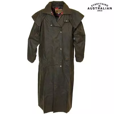 Genuine Australian Bushwear Riding Coat Oilskin Brown • £122.13