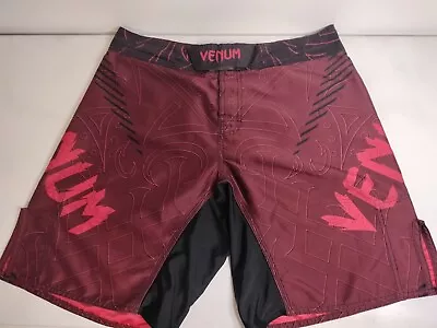 Venum Shorts Mens 34/36 Large Red Fight Team MMA BJJ Jiu Jitsu Training Fighting • $21.45