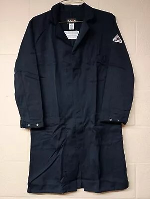 Bulwark FR Concealed Snap-Front Lab Coat Navy Dark Blue Small New • $28.97