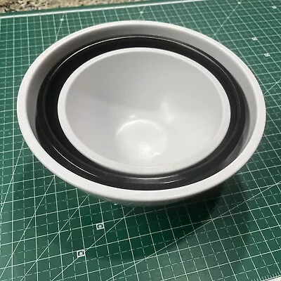 Melamine Mixing Bowl Black And White Set Of 3 • $12