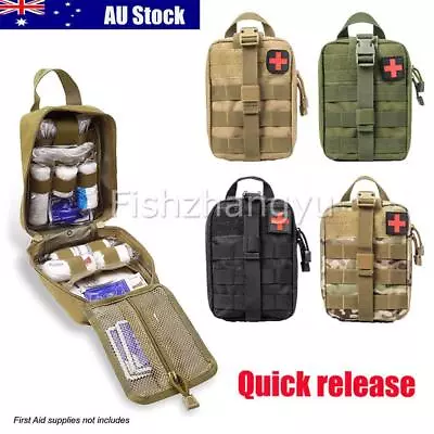 First Aid Kit Tactical Molle Medical Pouch Outdoor Emergency Survival Bag AU • $14.79