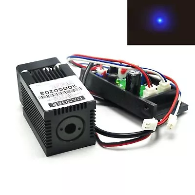 Blue Dot 450nm 80mW Industrial/Lab Laser Diode Module TTL Fan Driver 12V  • $52.73