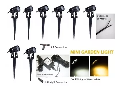 Complete LED Garden Light Kit 12 V Volt 3W Outdoor Mini Spotlight  Transformer I • £90