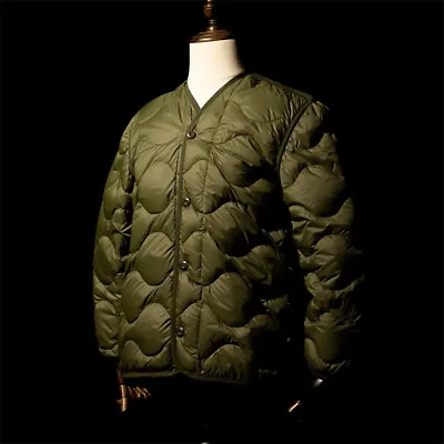 Red Tornado M-65 Lightweight Duck Down Liner Jacket Mens Quilted Coat Army Green • $69.99