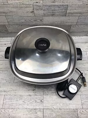 West Bend Aristo Craft Electric Skillet 11   Stainless Steel W Lid 7465  • $39.99