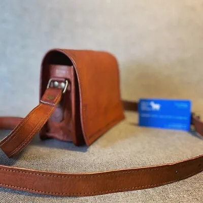 Leather Bag 7” Wide Goat Leather F7 Flap Bag Handbag Magnet • $38.49