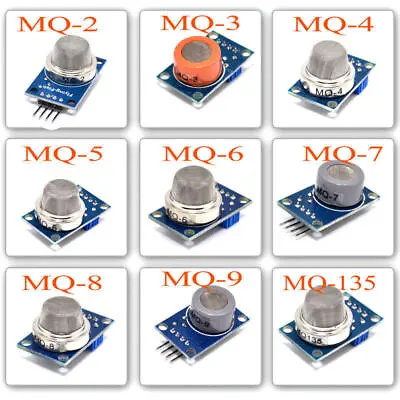 MQ-2 MQ-3 MQ-4 MQ-5 MQ-6 MQ-7 MQ-8 MQ-9 MQ-135 Gas Detection Alarm Sensor Module • $1.48