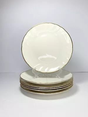 Mikasa SPUN SILK Set Of 5 Porcelain Salad Plates 8 1/4” Ivory L9776 Japan-E • $43.99