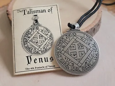 Talisman Of Venus Love Pentacle Solomon Seal Magic 1.5  Pendant Amulet Necklace • $21.95