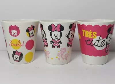 Lot Of 3 Authentic/Genuine/ Original Disney Minnie Mouse Melanine Drinking Cups. • $16.50