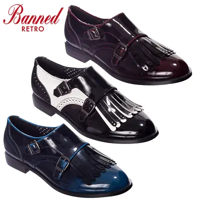 $43.87 • Buy Banned Apparel Signed Sealed Delivered VEGAN Leather Vintage Monk Shoes Brogues