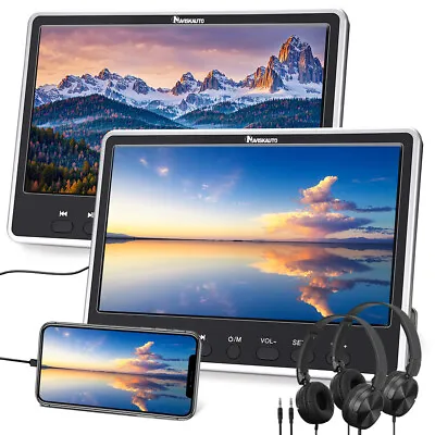 2 X 12  IPS Screen HD Portable Car Headrest Monitor Media DVD Player USB/SD/HDMI • $116.28