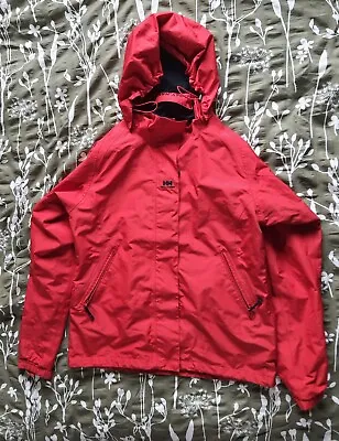 Helly Hanson Helly Tech Ladies Rain Jacket Grey Red Sailing  Large • £22.99