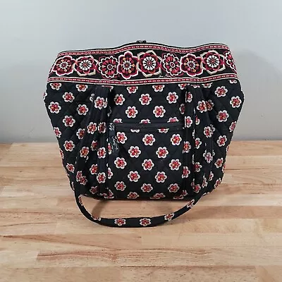 Vera Bradley Handbag Zipper Pirouette Black Floral Purse Bag Tote • $14.99