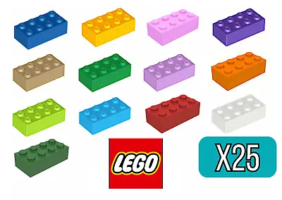 X25 LEGO Bricks 2x4 3001 Used | Pick Your Colours 2x4 LEGO Bricks 3001 • £4.85