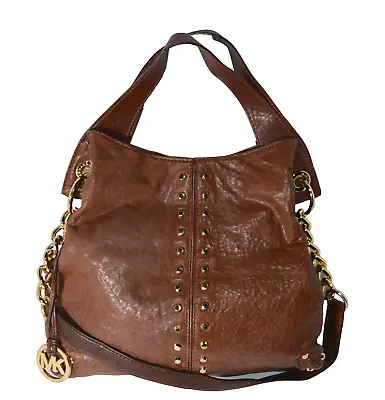 MICHAEL KORS Astor Satchel Chestnut Leather Womens Shoulder Bag Tote MSRP $448 • $64.95