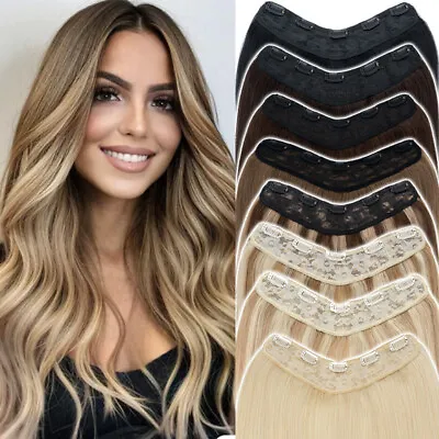 Clip In 100% Real Human Hair Extensions Russian Remy One Piece 3/4 Full Head USA • $8.44