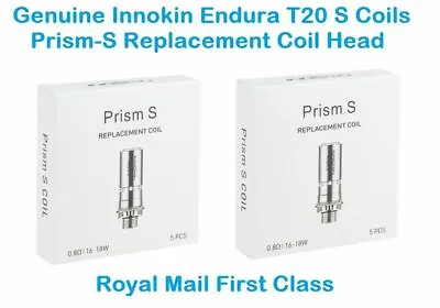 New Genuine Innokin Endura T20S Coils|Prism-S Replacement Coil Head |0.8|1.5 0hm • £8.99