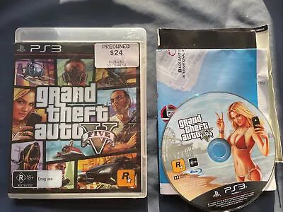 Grand Theft Auto V (PS3 2013) PAL Complete With Map. FREE POST  • $10