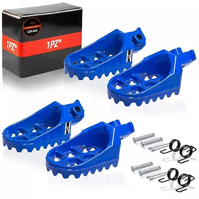 Blue Aluminium Footrest Foot Pegs Rest Honda CR CRF XR Yamaha PW50 80 Dirt Bike • $25.79